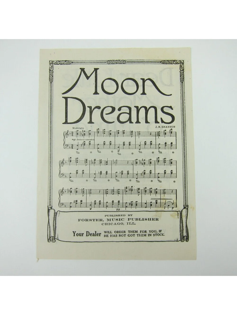 Sheet Music Sampler Forster Music Publisher Chicago Illinois Antique c 1915 RARE